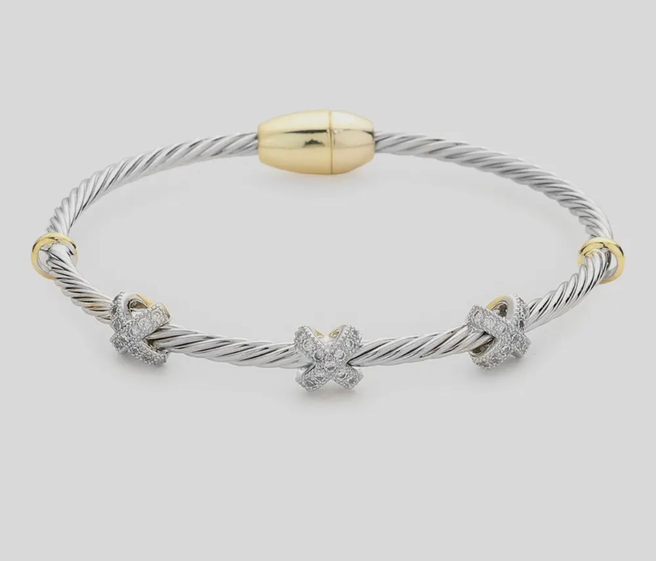 Rhinestone Cable Bracelet