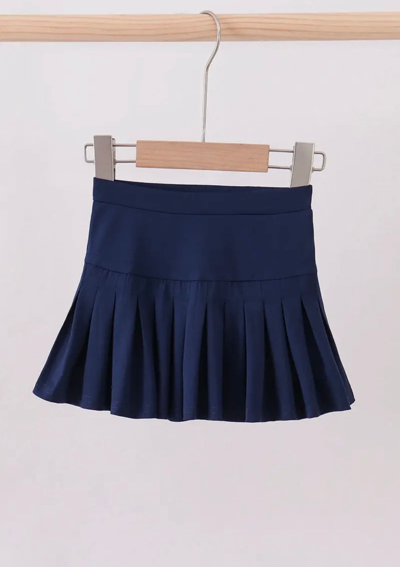 Blue Pleated Skort